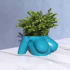 03.jpg STL file Flower pot_Beautiful Tits・3D printable model to download