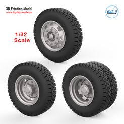 00.jpg STL file Truck wheels 1/32・3D printable model to download
