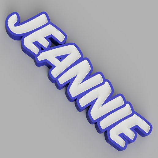 NAMELED JEANNIE - LED LAMP WITH NAME 3D model