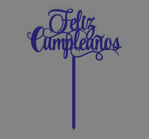 Happy birthday happy birthday cake topper - 3D model önizlemesi