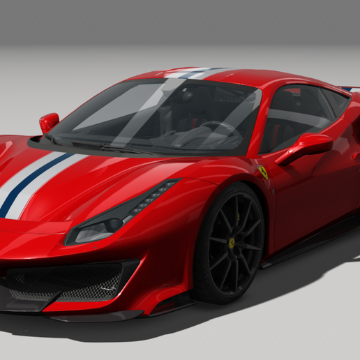🚗 Ferrari 488 Pista・ STL File for ・Cults