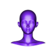 1.stl 35 3D HEAD FACE FEMALE CHARACTER FEMALE TEENAGER PORTRAIT DOLL BJD LOW-POLY 3D MODEL
