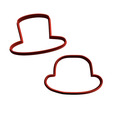 hat-galley-bowler-cookie-cutter-stl.png hat bowler cookie cutter - hat galley - 2 models