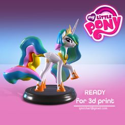 celestia_pony.jpg Fichier STL Princesse Celestia Modèle à imprimer en 3D・Design pour imprimante 3D à télécharger