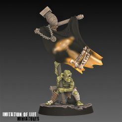 IMITATION OF LIFE Archivo 3D Culto nuclear postapocalíptico Niño esclavo mutante Portaestandarte・Modelo para descargar e imprimir en 3D