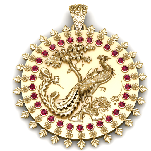 Royal Phoenix Medallion Pendant