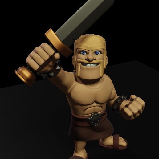 Barbarian - Clash Royale 3D model
