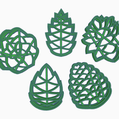 pinecones.png Fichier STL emporte-pièces en forme de pomme de pin・Design pour impression 3D à télécharger