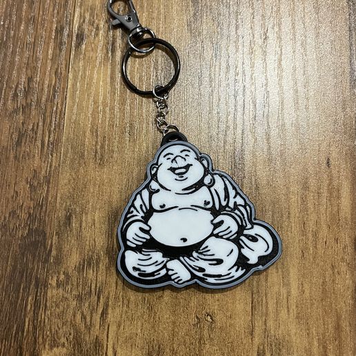 adorable Happy Buddha keychain