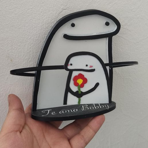 Big Flork holding Flower Flork 3D model