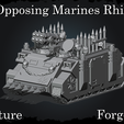 Opposing Marines Rhino 1 Miniature Forge Smith Opposing Marines Rhinocerus Tank