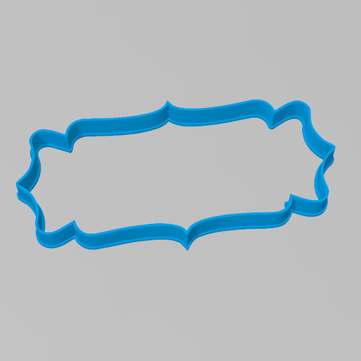Cookie Cutter Bullet Frame Cookie Cutter Fondant Marco Viñeta - 3D model önizlemesi