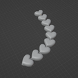 top-blender.png Flexi Heart Chain - Articulate Print-In-Place Chain of Heart - No Supports!