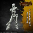 Skeleton-Greatsword-1.jpg Skeleton Horde - 16 x 32mm scale skeleton miniatures