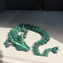 Kristalldrache, bewegliches Flexi-Wackeltier, Druck an Ort und Stelle, Fantasy