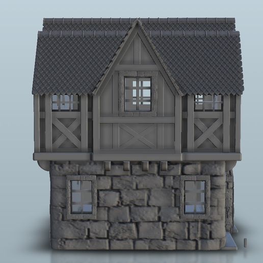 4.jpg Download STL file Medieval stone house 28 - SAGA Flames of war Bolt Action Medieval Age of Sigmar Warhammer • 3D printable template, Hartolia-Miniatures