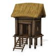 0.jpg Building Shack LOPOLY MEDIEVAL CASTLE HOME HOUSE Building Shack LOPOLY 3D MODEL