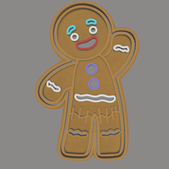 Cortante-Jengibre-Shrek-v4.png Gingerbread cookie cutter Shrek