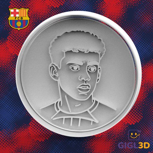 Lamine Yamal STL 1 - Barça Player 3D Cutter and Stamp for Soccer Fans