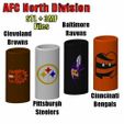 AFC-North.jpg NFL Football Bic Lighter Cases AFC North Division Browns Steelers Ravens Bengals