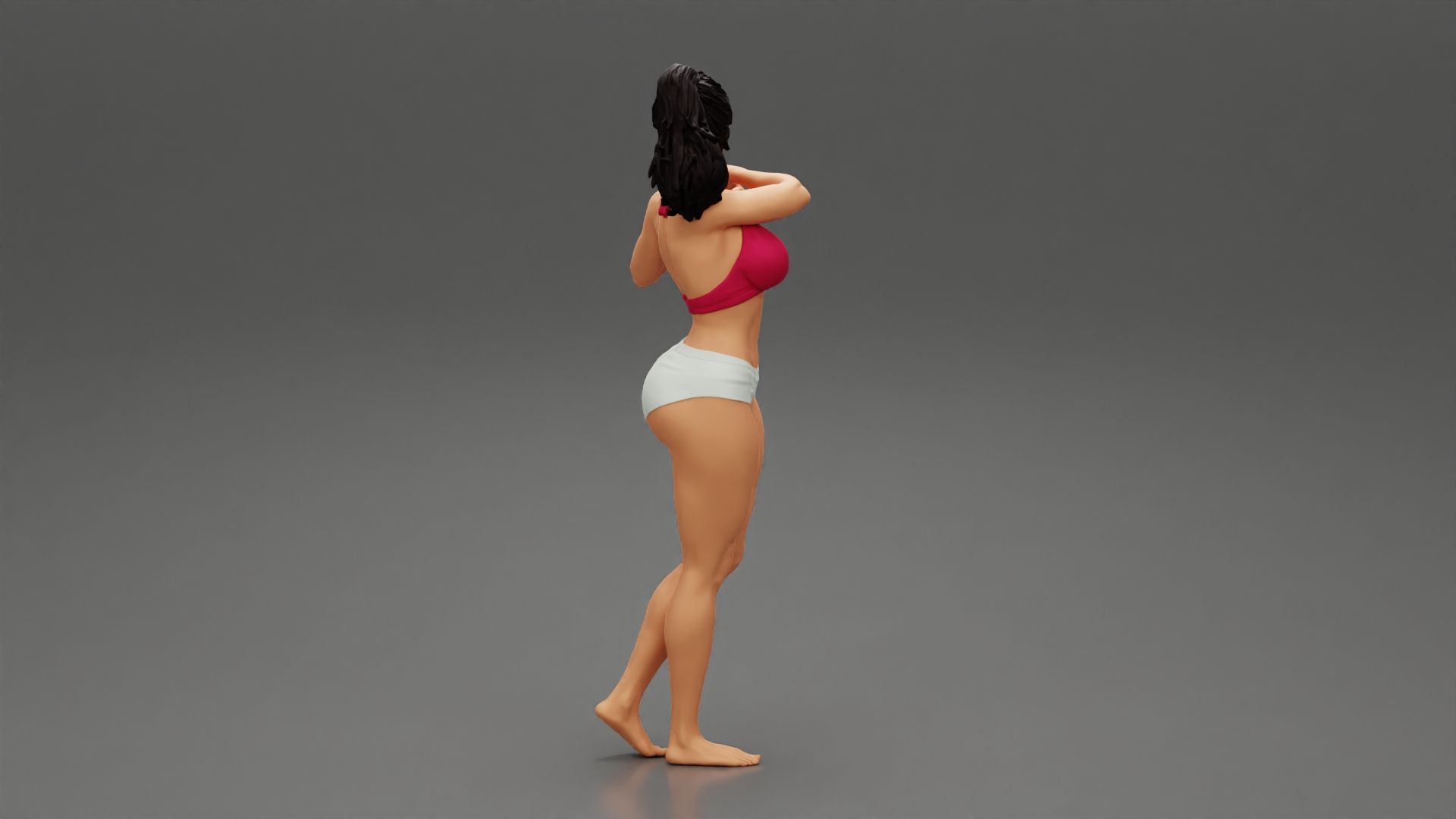 te Fichier 3D Modèle d'impression 3D d'une femme forte en position de combat・Plan à imprimer en 3D à télécharger, 3DGeshaft