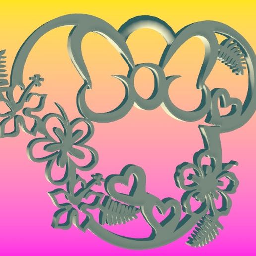 Minnie flowers ears 3D model