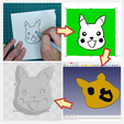 drawingToCookie.png Pikachu cookie cutter