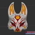 Japanese_Kitsune_Fox_Mask_3d_print_files-02.jpg Demon Kitsune Fox Mask - Japanese Cosplay Costume