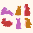 3.png Easter Bunny Cookies Cutters Set 1