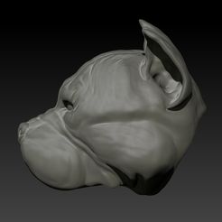 pitbull Ll.jpg Free STL file Pit Bull Head Ornament for Paracord Bracelet・3D printable design to download