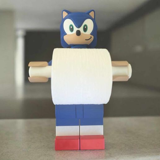 Lego Sonic Toilet Roll Holder - 3D model önizlemesi