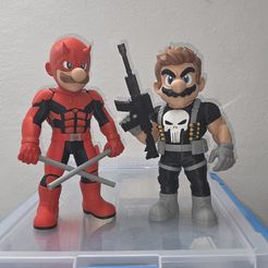 マリオ x パニッシャー 3Dカスタムフィギュア 🐉 マリオ・ブラザース・パニッシャー（マルチパート/amsなし