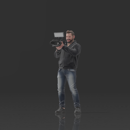 1/64 Scale Figure - Man with Camera - Filmmaker / Content Creator Style 1/64 Scale Figure - Man with Camera - Filmmaker / Content Creator Style