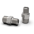 rhn_6_4n-1.110.png Reducing pipe hex nipple pipe fitting 3/8" NPT to 1/4" NPT