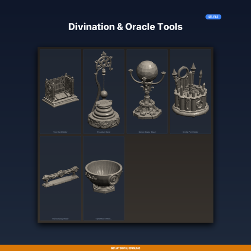 Divination & Oracle Tools - 6-Model STL Bundle