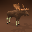Moose.png Moose Lowpoly 3D Print Model