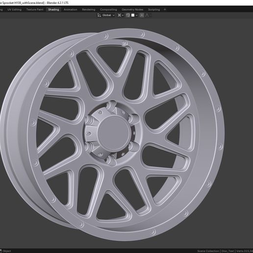 Hostile-Sprocket_H108_7.jpg Hostile Sprocket H108 Rim 3D model