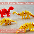 Dino_printable.png Flexi Articulated Dinosaur Collection (Print in place)