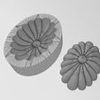 wf0.jpg Oval ribbed rosette relief and mold 3D print model