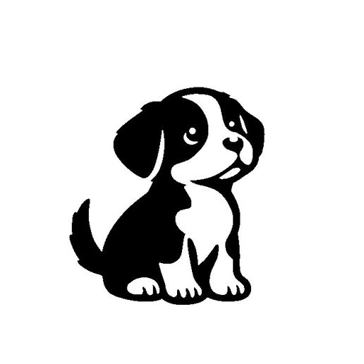 puppy2_noframe_rnd.jpg Puppy model 2 Wall art. Print and stick to your wall!