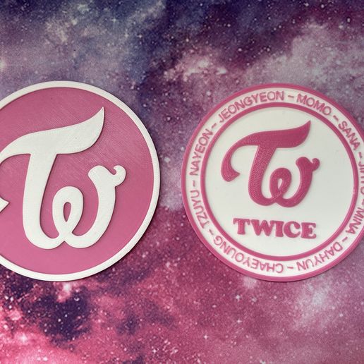 TWICE サイン twice coaster 🖼️ TWICE Coasters・Free STL File for 3D printing・Cults