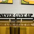 thumbnail_IMG_7341.jpg Medals wall holder '' NEVER GIVE UP ''