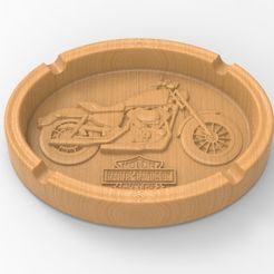 untitled.150.jpg Chopper Motorcycle Ashtray, Cigar Tray Cnc Cut 3D Model File For CNC Router Engraver, Plate Carving Machine, Relief, serving tray Artcam, Aspire, VCarve, Cutt3D