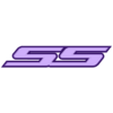 SS car Emblem v4.stl Camaro SS emblem