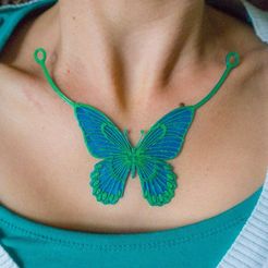20141113-DSC07985_display_large.jpg Free STL file Translucent Butterfly Necklace・Template to download and 3D print