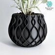 Folie7.jpg Plant Pot "Bellvere" | Planter STL to 3D print | Extra Drainage Pot  + Drain Tray Version