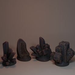 1.jpg STL file 4 Crystalline Formations - Scatter Terrain・3D printer design to download