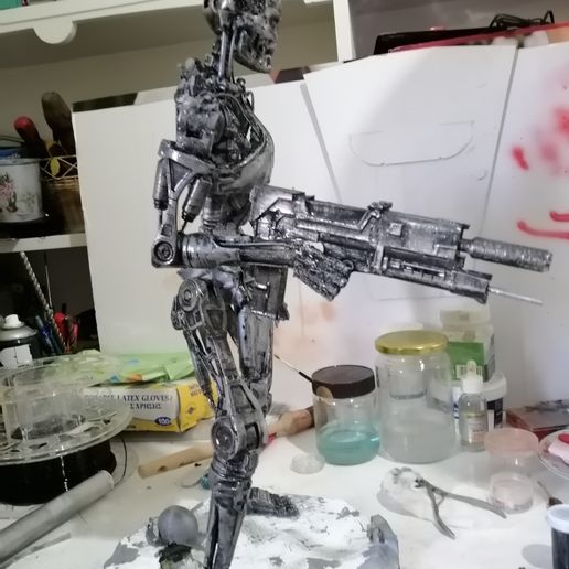 Terminator T-800 Endoskelett Rekvizit 3D-Druck Modell