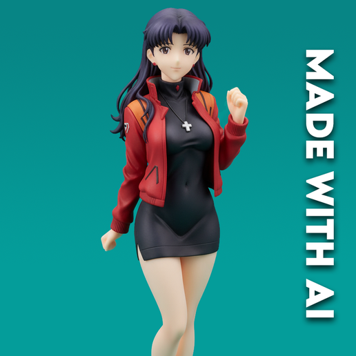 👧 misato katsuragi・Free STL File for 3D printing・Cults