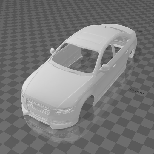 Audi S4 B8 2011 Shell Body – Divided Parts for Easy Printing